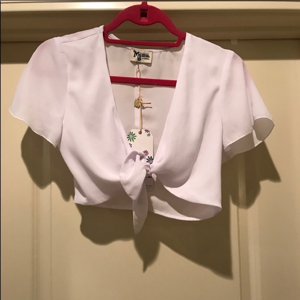 Show Me Your Mumu Wrap Crop Top